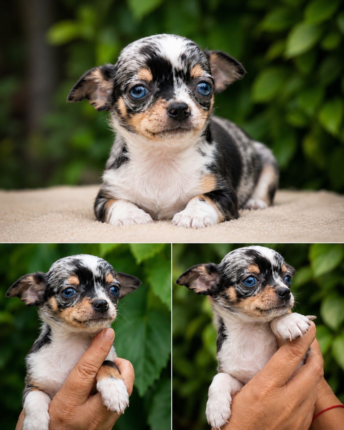 Chihuahua Merle azul ojos Azules una pasada 1500€